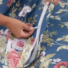 Kit Capa Para Edredom Casal Queen 100% Algodão 200 Fios Cor Floral Foto mini  3