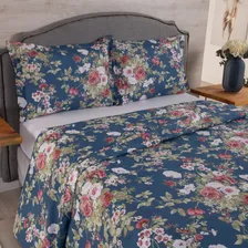 Kit Capa Para Edredom Casal Queen 100% Algodão 200 Fios Cor Floral Foto mini 4