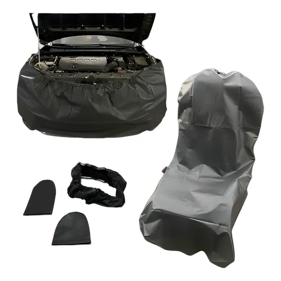 Kit Capa Protetora Manutenção Carro Mecanico Corino 5 Peças Foto 1