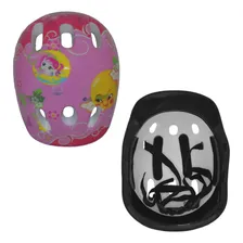 Kit Capacete Cotoveleira Joelheira Infantil Bike Skate Rosa Foto mini 4