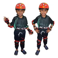 Kit Capacete Cotoveleira Joelheira Infantil Bike Skate Verme Foto mini  2
