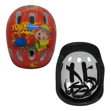 Kit Capacete Cotoveleira Joelheira Infantil Bike Skate Verme Foto mini 4