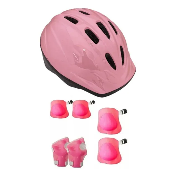 Kit Capacete Infantil Proteção Bicicleta Patins Skate Cores Foto 1
