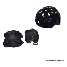 Kit Capacete - Joelheira - Cotoveleira - Infantil Preto Foto mini 1