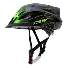 Kit Capacete Tsw Ciclismo Garrafa Squezze Óculos Bike Verde Foto mini 1