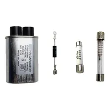 Kit Capacitor Microondas 0,90uf + Diodo + Fusivel +vidro5kv Foto mini 1