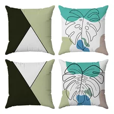 Kit Capas Almofadas Decorativas Folhas 6 45x45 - Id Decor Foto  mini 1