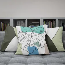 Kit Capas Almofadas Decorativas Folhas 6 45x45 - Id Decor Foto mini  3