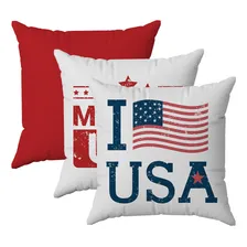 Kit Capas Almofadas Decorativas U.s.a 45x45 Id Decor Foto  mini 1