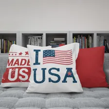 Kit Capas Almofadas Decorativas U.s.a 45x45 Id Decor Foto mini 4