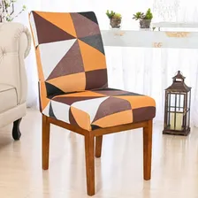Kit Capas Cadeira Jantar 6 Lugares Geo Retrô Luxo 24h Foto mini  2