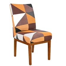 Kit Capas Cadeira Jantar 6 Lugares Geo Retrô Luxo 24h Foto  mini 1