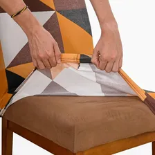 Kit Capas Cadeira Jantar 6 Lugares Geo Retrô Luxo 24h Foto mini 4