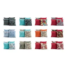 Kit Capas Para Almofadas Decorativa Amarela Com 4 Peçs 42x42 Cor Cores Florido Foto  mini 1