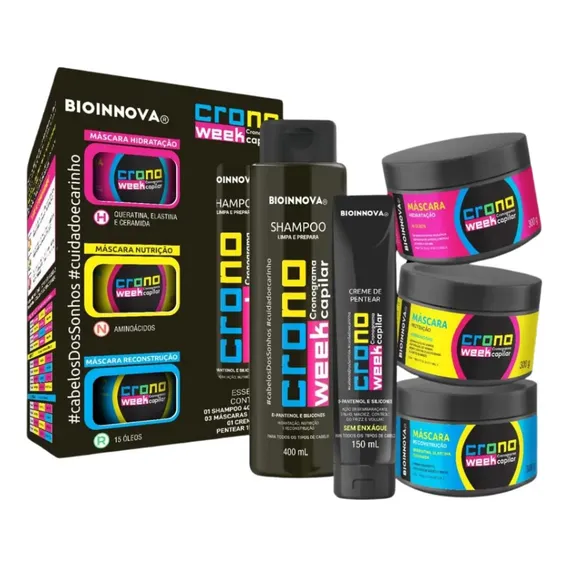 Kit Capilar 5 Itens Crono Week Bioinnova Cronograma Capilar Foto 1