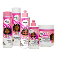 Kit Capilar Tratamento Sos Cachos Kids Infantil Salon Line Foto mini 1