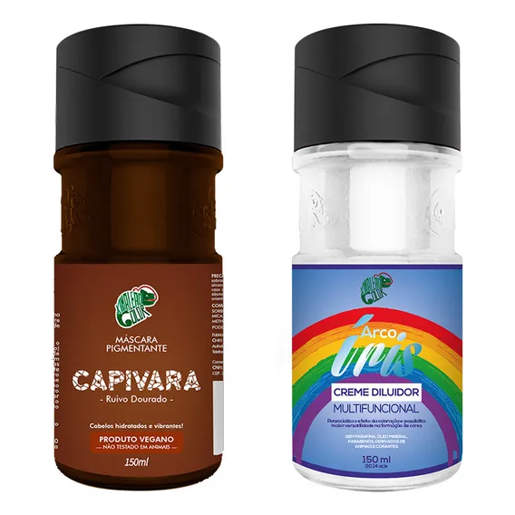 Kit Capivara E Diluidor Arco Iris 150ml Kamaleão Color Tom Ruivo Dourado + Diluidor Foto 1