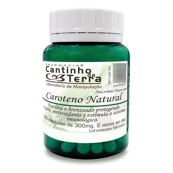 Kit Capsula Caroteno Natural 300mg - 3 Potes Foto 1