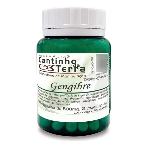 Kit Capsula Gengibre 500mg - 3 Potes Foto 1