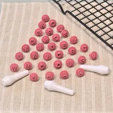 Kit Carimbo Para Doces Carimbo Marcador Alfabeto Letras 35un Cor Rosa Carimbo Alfabeto Dicionário Letras Foto mini 4