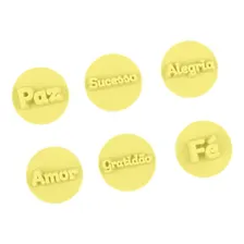 Kit Carimbos Amarelo Desejos Amarelo 2cm Foto mini 1