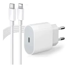 Kit Carregador De iPhone Fonte Com Cabo Carregamento Rápido 1m Pd 20w Foto  mini 1
