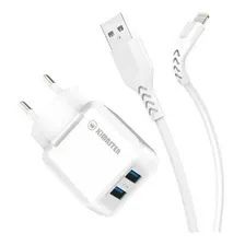 Kit Carregador Duplo + Cabo Lightning 3.4a Kt605x Foto mini 1