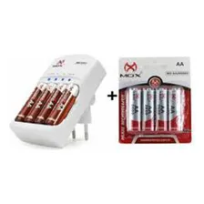 Kit Carregador Mox + 8 Pilhas Recarregáveis Mox Aa 2600 Mah Foto mini 3