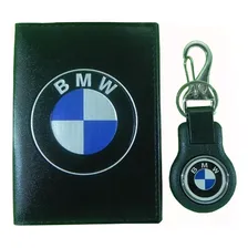 Kit Carteira Couro Porta Documento E Chaveiro Bmw Foto mini 1