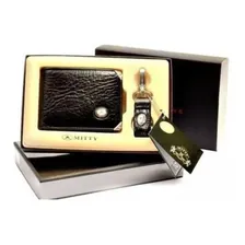 Kit Carteira Masculina Com Chaveiro Mitty Em Couro - M1ch Foto mini 1