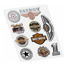 Kit Cartela Adesivos Compatível Harley Davidson 3d 10 Un 03 Cor LOGOS HARLEY DAVIDSON Foto mini  2