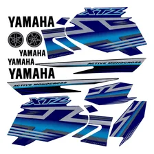 Kit Cartela Faixa Adesiva Yamaha Xtz 125 Azul Ano 2009 Foto mini 1