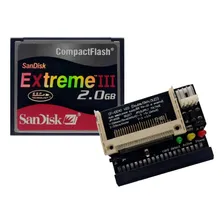 Kit CartĂŁo Compact Flash 2gb + Adaptador Ide FĂȘmea Foto mini 1