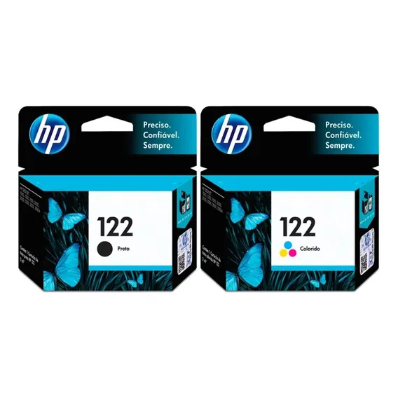 Kit Cartucho De Tinta Hp 122 Preto + Colorido Foto 1