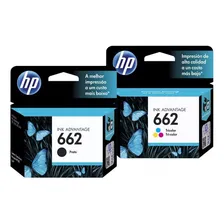 Kit Cartucho Hp 662 Cz103ab Preto + Cz104ab Color Foto mini 3