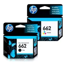 Kit Cartucho Hp 662 Cz103ab Preto + Cz104ab Color Foto mini 1