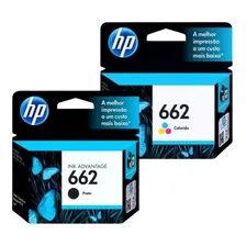 Kit Cartucho Hp 662 Preto E Colorido Foto mini 1