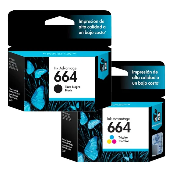 Kit Cartucho Hp 664 Preto E Hp 664 Colorido Foto 1