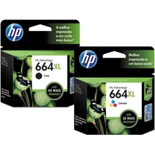 Kit Cartucho Hp 664xl Preto + 664xl Colorido 664 Foto mini 1