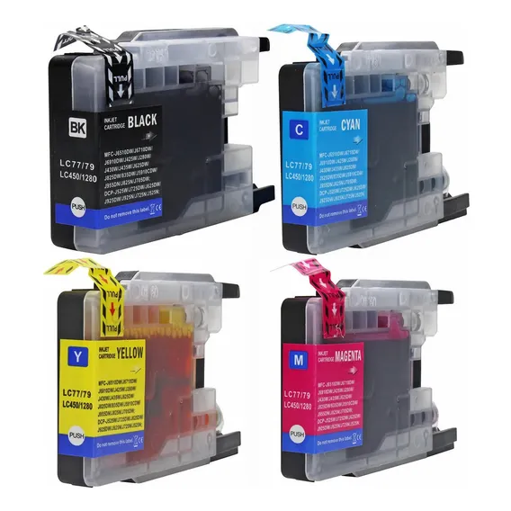 Kit Cartucho Tinta Para Mfc-j6510dw Mfc-j6710dw Mfc-j6910dw Tinta Preto - Ciano - Magenta - Amarelo Foto 1