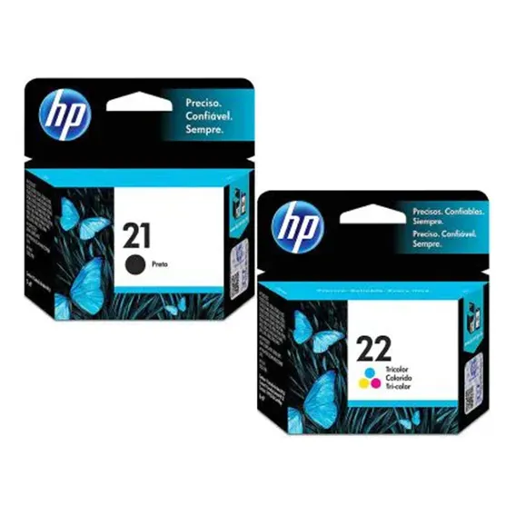 Kit Cartuchos Hp 21 E 22 C9351ab C9352ab Foto 1