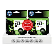 Kit Cartuchos Hp 662xl Preto + Color 3516 3546 4646 Foto mini 2