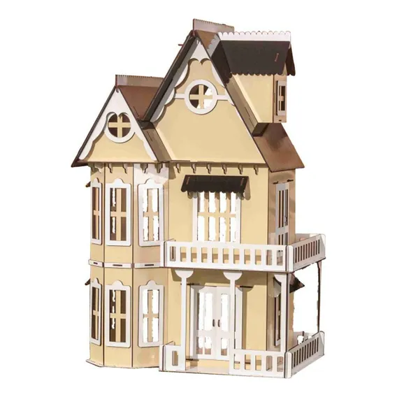 Kit Casa Boneca Móveis Para Decoração Emily Crem A+b Darama Foto 1