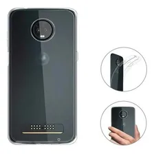 Kit Case Capa Proteção Para Motorola Moto Z3 Play + Pelicula Cor Transparente Foto mini  3