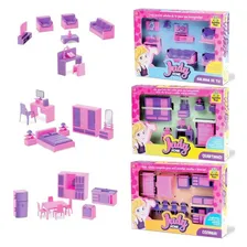 Kit Casinha Quarto + Cozinha + Sala Brinquedo Menina - Samba Foto mini 1