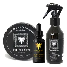 Kit Cavalera P贸s Barba + Cera Matte Bay Rum E 脫leo Premium Foto mini 1
