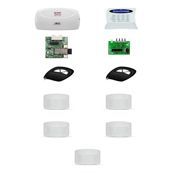 Kit Central Alarme Active 20 Ultra V3 22 Zonas Modular Foto 1
