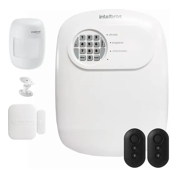 Kit Central Alarme Comercial Anm 24 Intelbras Net 2 Sensores Foto 1