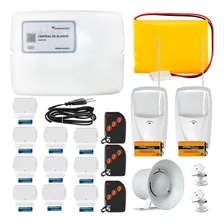 Kit Central De Alarme Wifi 12 Sensores S/fio Completo + App Cor Branco Foto mini 1