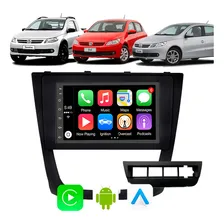 Kit Central Multimidia Carplay Saveiro Gol G5 Espelhamento Cor Preto Foto  mini 1
